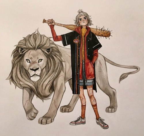 My sister asked for, I quote, “a baddie with a lion”, there it is.