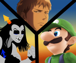 candypopsugarprincess:  gaaraofsburbia:  charlesoberonn:  scottsune-pizzu:  Three unlikely rivals compete for the new year of 2014  #yearofequius2014  Luigi better watch out, his opponents are both particularly strengthened by the year of the horse. 