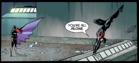 batsterd:Batgirl Issue 3 (2011-)Could you be more of a drama queen, Dick?
