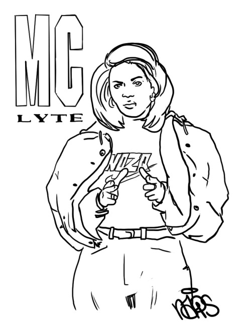 Girl Gang Underground Coloring Book (in Progress) Featuring queens of the mic and other bad bitches 
