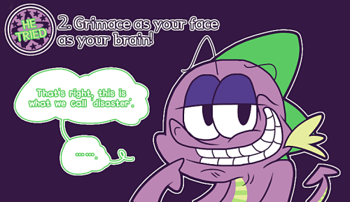 spike-in-weirdworld:  How to be weird: 1. Make your neck longer! 2. Grimace as your face as your brain! 3. Get some cool mustache!  x3!