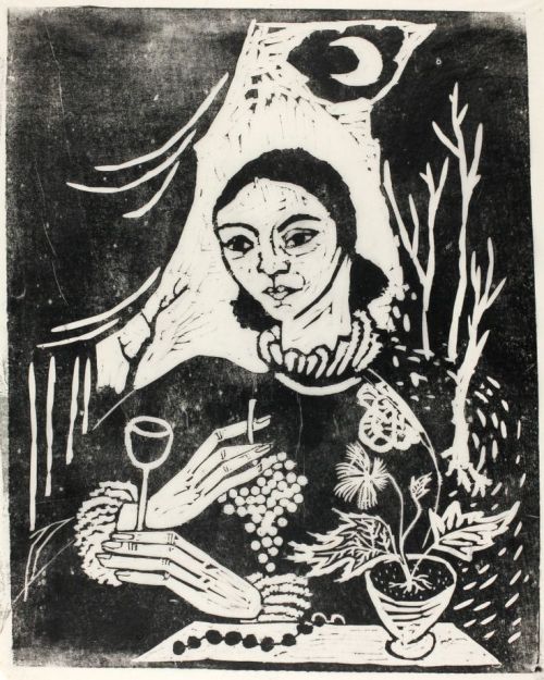 Margarethe Hamerschlag - Selbstbildnis mit Zigarette (1928)