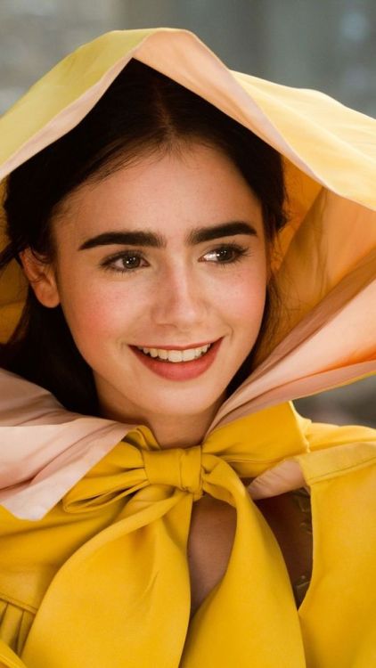 Smile, beautiful, Lily Collins, 1080x1920 wallpaper @wallpapersmug : ift.tt/2FI4itB - https: