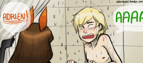 edorazzi:  all i could think of with adrien taking constant showers during akuma attacks was that adventure time scene from Flute Spell if he had been in the bathroom when volpina abducted him, marinette knows he would have stayed true to his budding