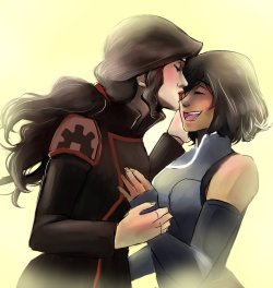 psybelle:Korrasami by fluffyfuzzyears&lt;3