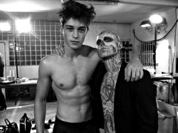 chico-diferente:  Francisco with Rick Genest!