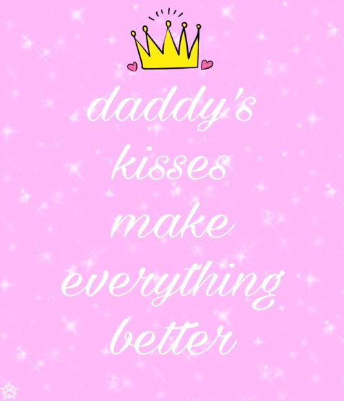 poutykittenbaby: daddy’s kisses really do make everything better, and i imagine a mommy’s does for s