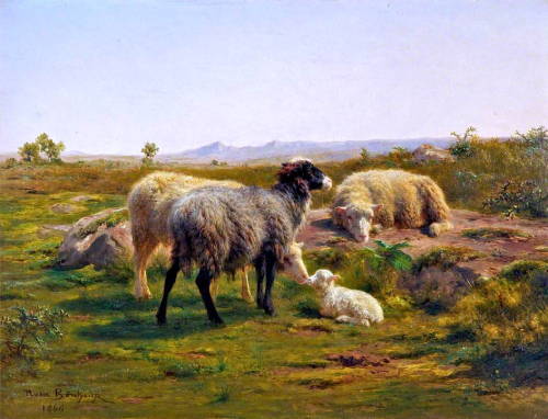 rosa-bonheur: Sheep and a Lamb, 1886, Rosa Bonheurwww.wikiart.org/en/rosa-bonheur/sheep-and-