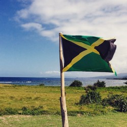 jamaicansdotcom:  Flag on the road to Negril by @nicole_garrigan #jamaica #jamaicanflag #negril #beach #beauty