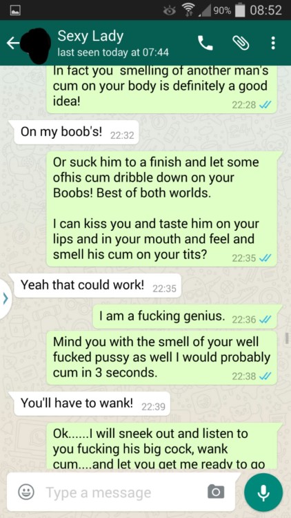 Porn hotwifesextext:  3 of 4  This is a WhatsApp photos