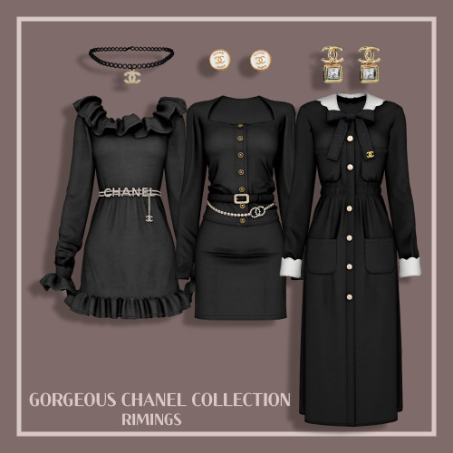 [RIMINGS] GORGEOUS CHANEL COLLECTION.  JANUARY GIFTBOX  - FULL BODY 3 / EARRING 2 / NECKLACE - NEW M