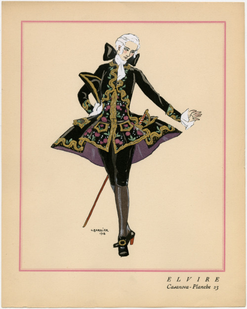lucianajellyfish: cocoaferret:  Casanova: Décors et Costumes par George Barbier (1921) collection of