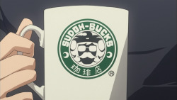 bahaha, i love seeing parodies of real companies in anime.