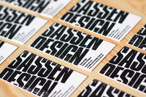 typethatilike:  Sassen Design business cards sassendesign.com.au 