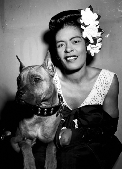 vintagegal:  The Lady and Mister- Billie Holiday with her dog, Mister c. 1947 