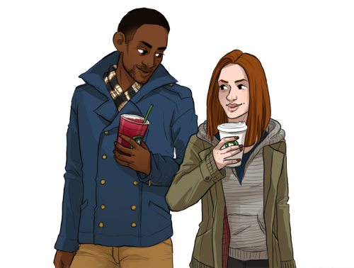 illustratedkate:The gang got Starbucks! (idea by Ash and Zadie!!) P.S. I made this specifically to b