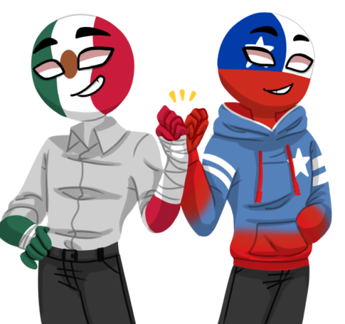 México & Chile 💚❤💙 El Diseño De Chile Es De @tinesshittrash Uwu