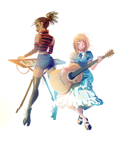 k-owa:Carole & Tuesday doodle, the anime