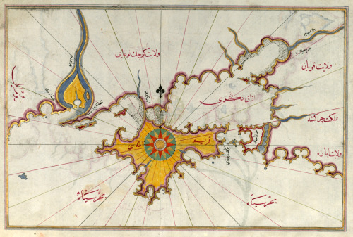 willigula: A map of Crimea by the Turkish geographer Piri Reis, c. 1521