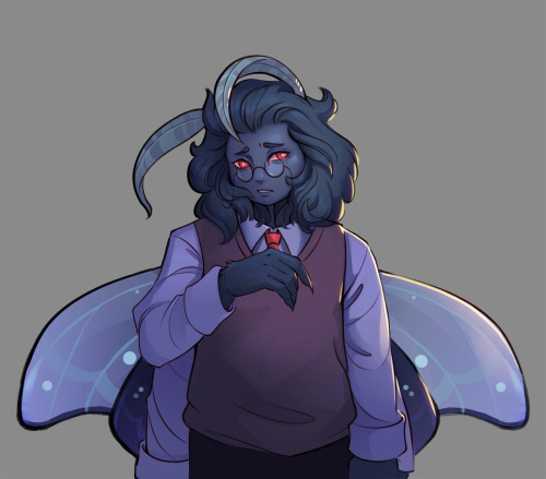 Sprites for one of characters you can befriend in Monster Café: Fennel! A shy moth who’d probably ra