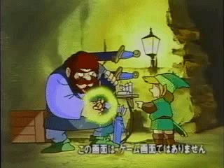 yasmeensh:gifs i made from a Famicom commercial featuring animated clips for The Legend of Zelda: Th