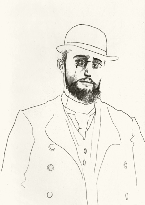 Lautrec after a photograph by Paul Sescau.