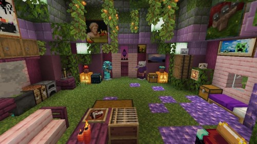 Little Witch House I Made A While Ago On My Friend's Server. Complete With Cozy Interior ✨