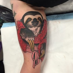 wainktattoo:  #sloth #tattoo by Dan Molloy @danmolloytattooer  (at WA Ink Tattoo)