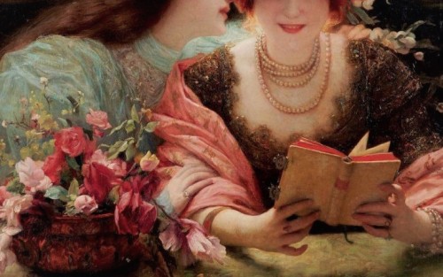 die-rosastrasse:Gabriel-Joseph-Marie-Augustin FerrierFrench, 1847-1914“La lecture” (deta