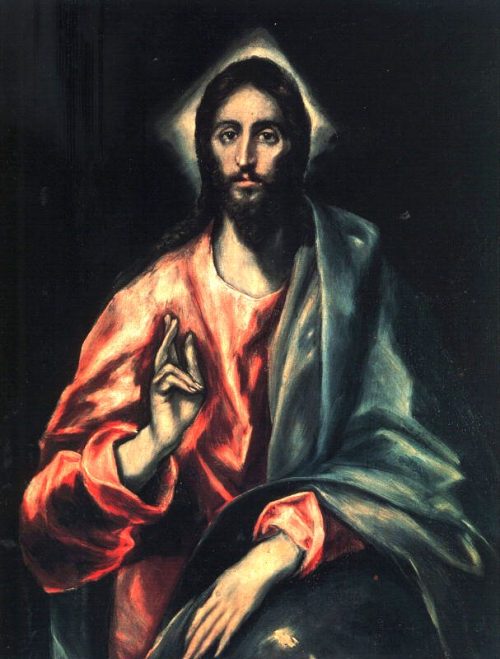 artist-elgreco:Christ as Saviour, 1612, El GrecoMedium: oil,canvas