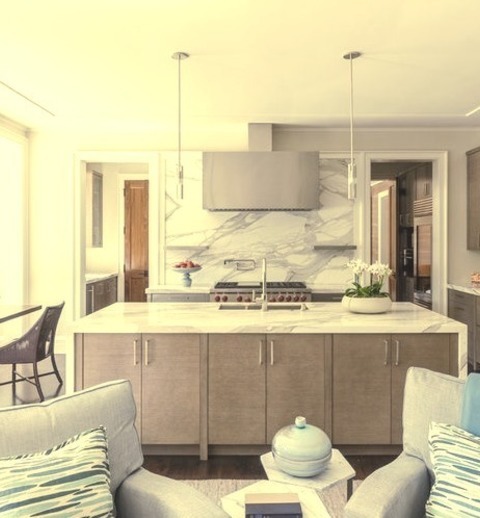 San Francisco KitchenPhoto Of A Medium-sized Transitional L-shaped Open Concept Kitchen With A Dark Wood