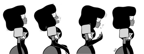 princesssilverglow:  A post I’ve seen some time ago inspired me to draw this :´D Sneezing Garnet! YAY!
