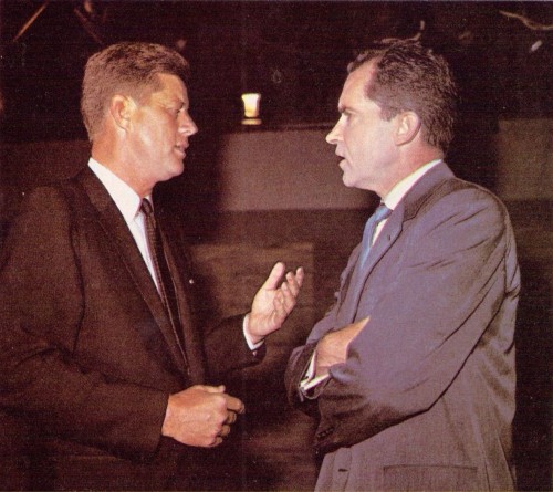 Jack Kennedy And Richard Nixon Before Their Debate, 1960