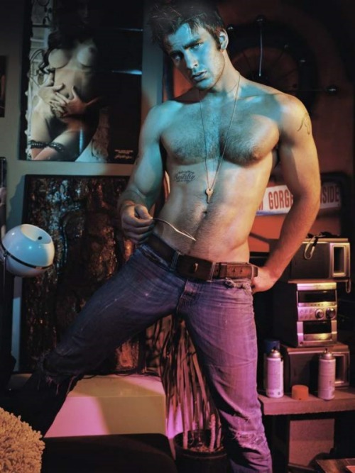 oh-the-cleverness-0f-me:  aestheticsofmale:  Flashback. Actor Chris Evans for Flaunt Magazine.  Truck stop hooker is my new aesthetic 