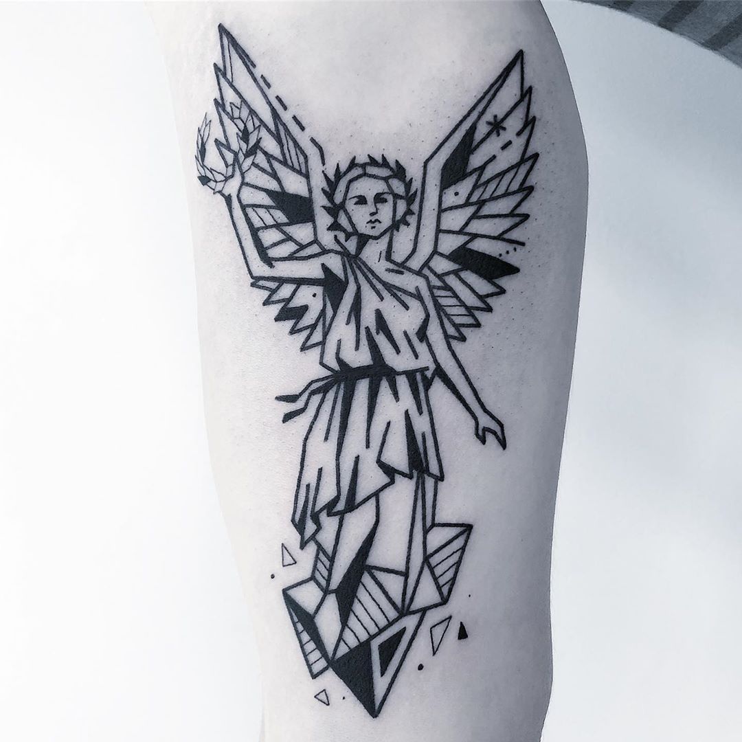 Tattooing Nike goddess of victory on jordanstamina fyp foryoupage    TikTok