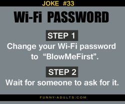 Funny-Adults:  Joke  #33 - Wi-Fi Password Checkout More Funny, Amazing, Weird, Dirty