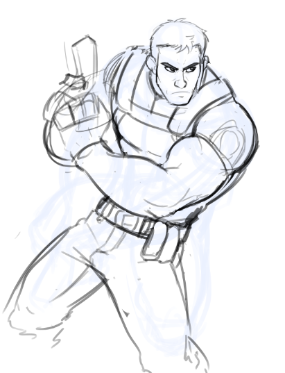 chesschirebacon:  mattpichette:  Just a doodle of Chris Redfield, requested by my