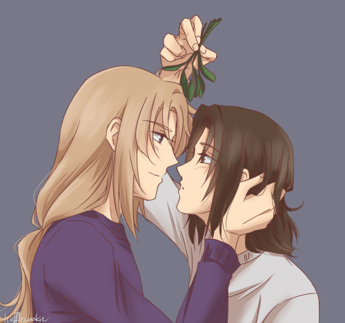 KazuSou Week - Day 6 (12/24): A) mistletoe | B) snow daysI’m late with this I know but I hadn’t much