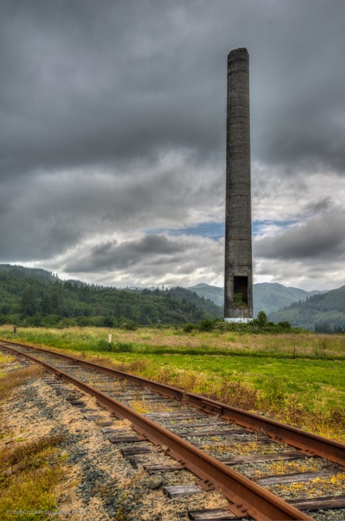 bobcronkphotography:  Abandoned Industry - An abandoned smoke stack in Garibaldi on the Oregon coast. 