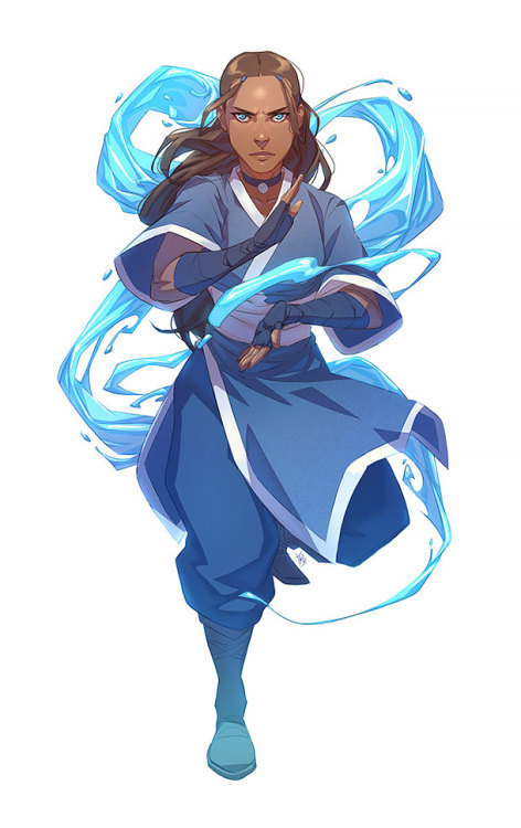 Finished up a sketch of Katara I made yesterday.