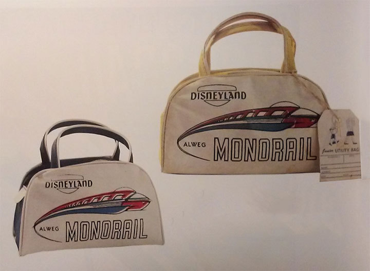 the-disney-elite:  Vintage Tomorrowland ‘travel bags’ themed to Space Mountain