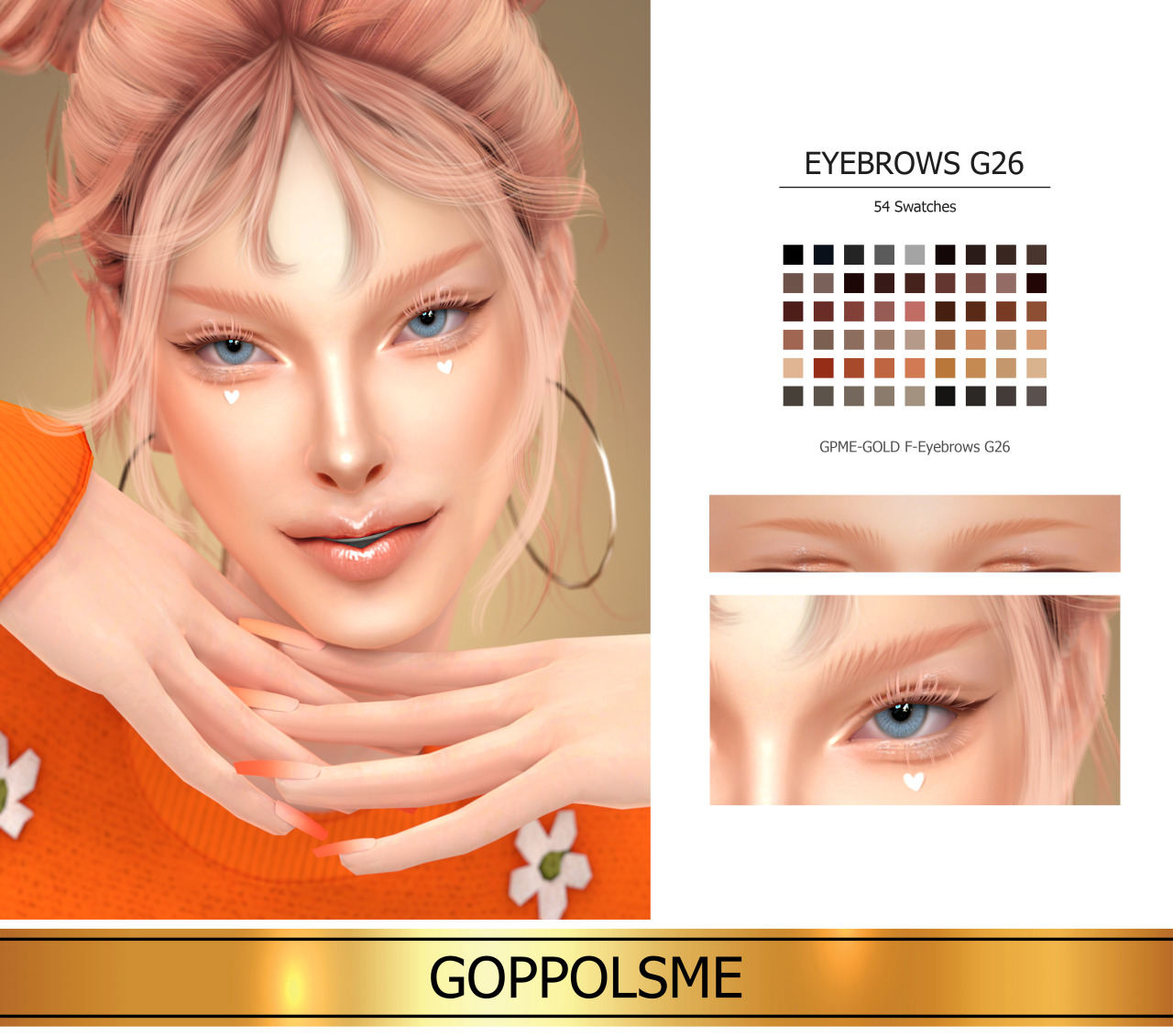 GPME-GOLD F-Eyebrows G26Download at GOPPOLSME patreon ( No ad )Access to Exclusive GOPPOLSME Patreon onlyHQ mod compatibleThank for support me  ❤  Thanks for all CC creators ❤Hope you like it .Please don’t re-upload #goppolsme#thesims4#sims4cc#sims4ccfinds#sims4brow#s4cc#s4ccfinds#s4brows