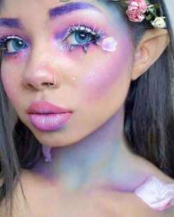 succubxbe:  All you need is faith, trust and a little bit of pixie dust 🌸✨  People on twitter voted for me to do a #pastel #fairy #makeup look and this is what I came up with! It is partially inspire by @snitchery. This is also the first photo with