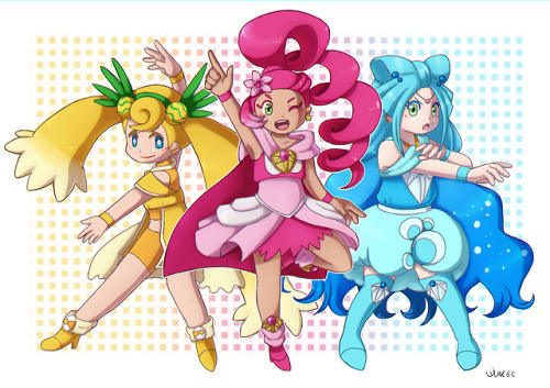 Anipoke girls as magical girls from SM113 <:I love magical girls, I love pokemon, so I love the p