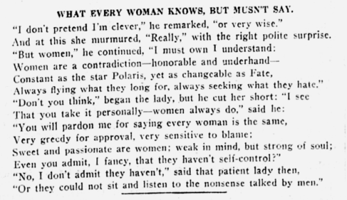 theragnarokd: upyrica: yesterdaysprint: Alice Duer Miller in the New-York Tribune, August 9, 1914 @s