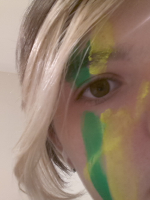 My friends gave me war paint for laser tag I feel like braveheart