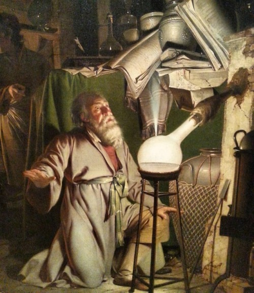 The Alchymist, by Joseph Wright, late 18th century. #alchemy #thealchymist #josephwright #occult #it