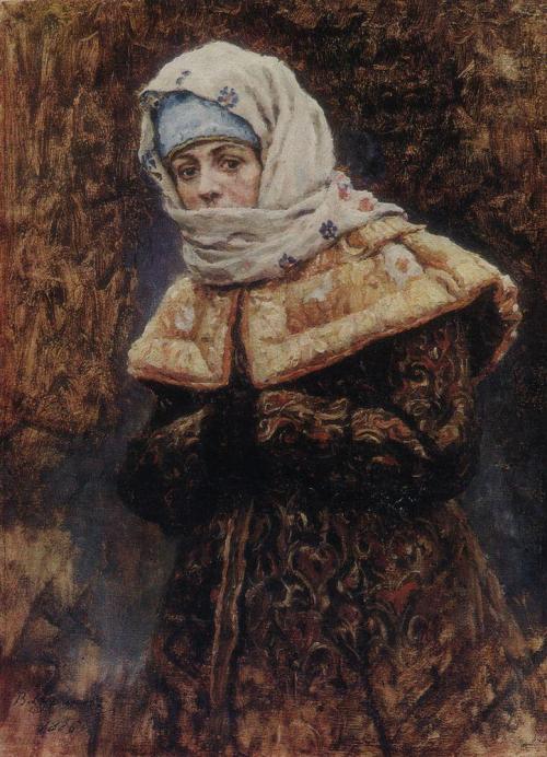 Young lady, 1886, Vasily SurikovMedium: oil,canvas
