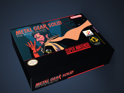 I decided to design a Metal Gear Solid 5 SNES box.