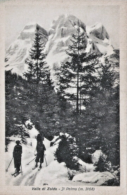 Postcard, Valle di Zoldo with Monte Pelmo.